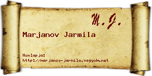 Marjanov Jarmila névjegykártya
